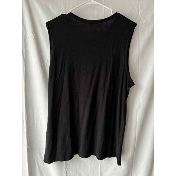 James Perse Sleeveless Black Sheer Muscle Tank Size 4 - Picture 2 of 2